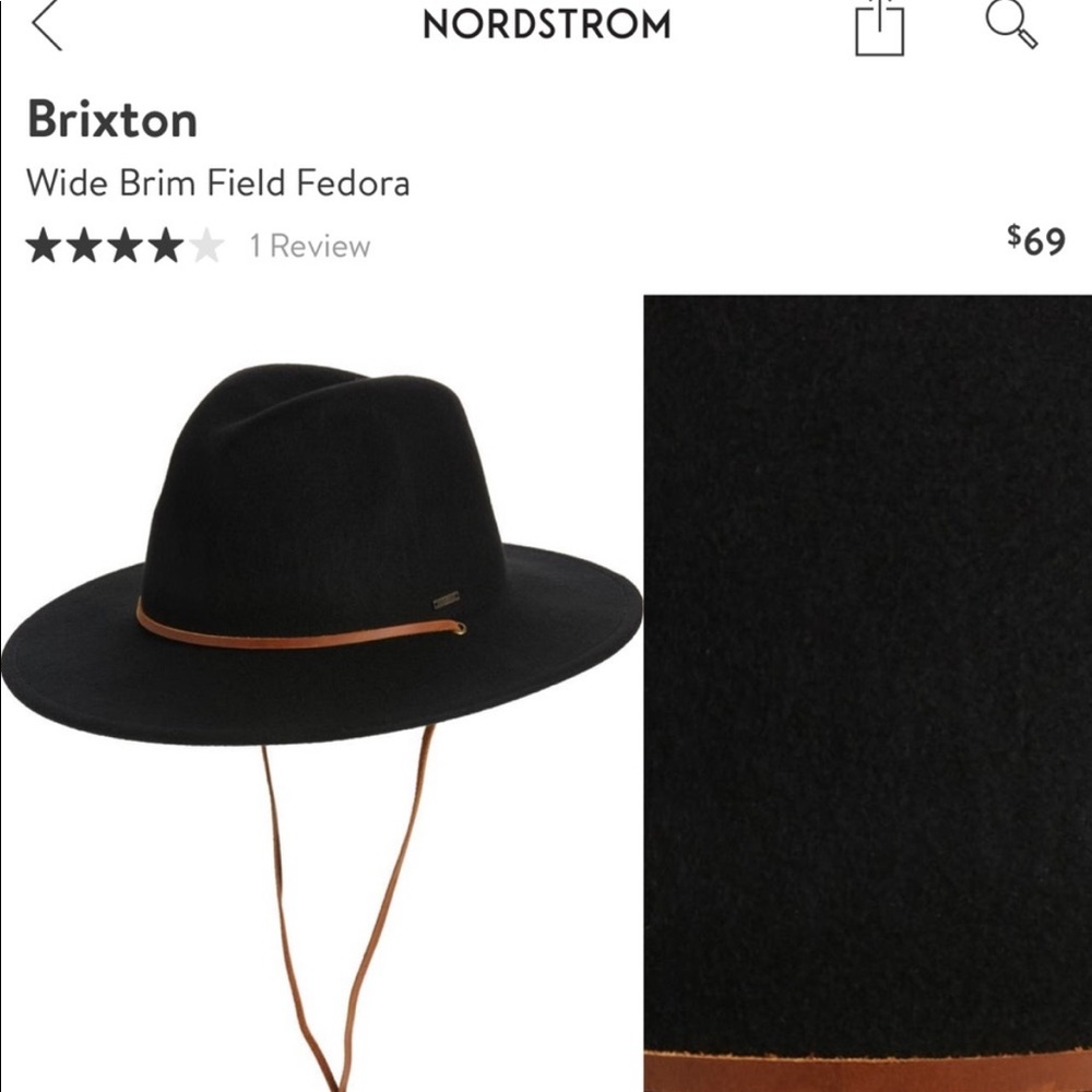 Black Brixton Widebrim Fedora
